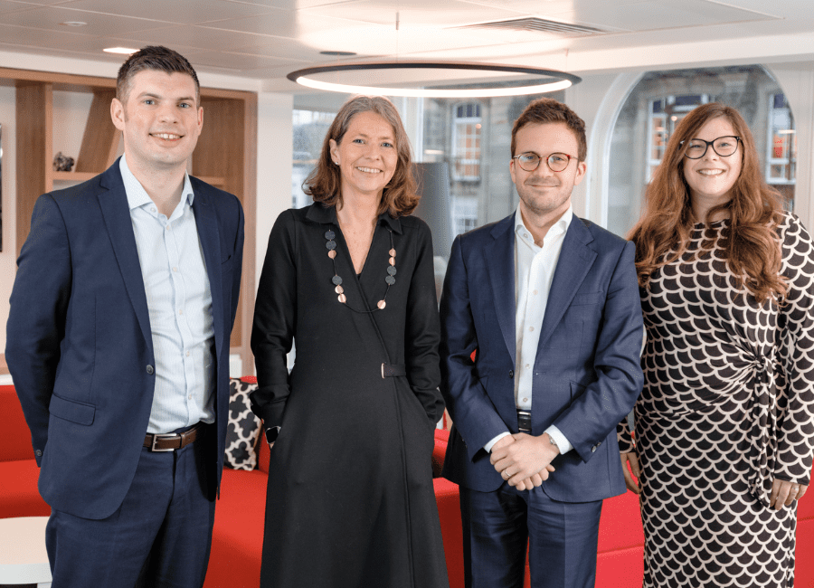 AAB Leadership promotions. Graeme Penman, Emma Lancaster, Stuart Rose and Amanda Ollason.