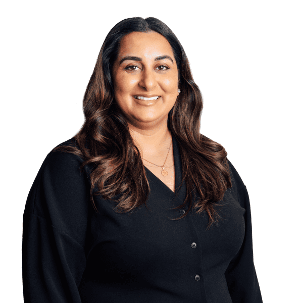 An image of Tahreem Hamid wearing a black top and smiling.